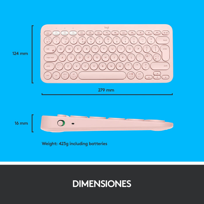 EAN 5099206089068 - Logitech 920-009587 teclado Universal Bluetooth QWERTY Español Rosa imagen 12