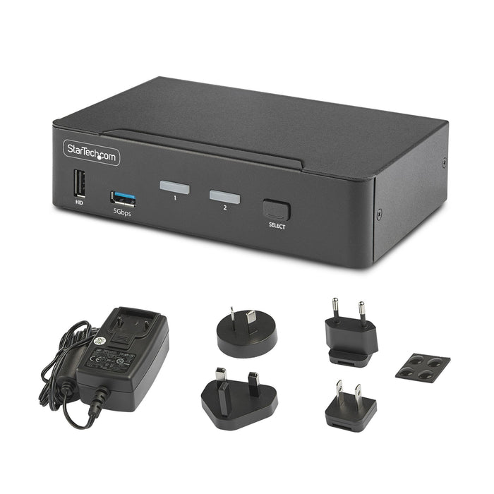 EAN 0065030894906 - StarTech.com D86A2-2-PORT-8K-KVM interruptor KVM Negro imagen 5
