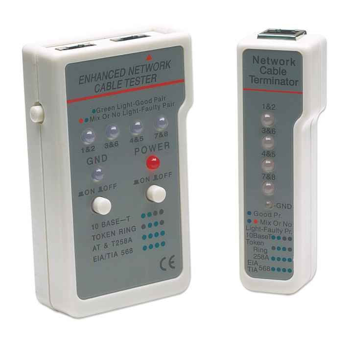 EAN 0766623351898 - Intellinet 351898 comprobador de cables de red Comprobador de cables UTP/STP Gris, Blanco imagen 4