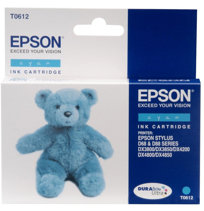 EAN 0010343854338 - Epson Teddybear T061 Cyan Ink Cartridge cartucho de tinta Original Cian imagen 1