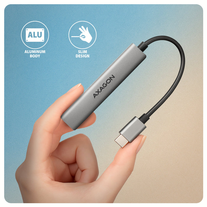 EAN 8595247909343 - Axagon HUB USB HUE-STC, 4x USB ALU STRIP hub, 1x USB-A 5Gbps, 2x USB-A & 1x USB-C 480Mbps, kabel USB-C 12 imagen 5
