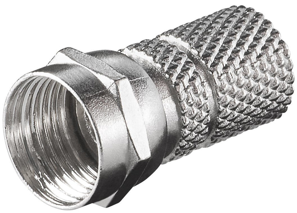 Twist-On F-Plug Connector 7.3 Mm - Zinc-Nickel