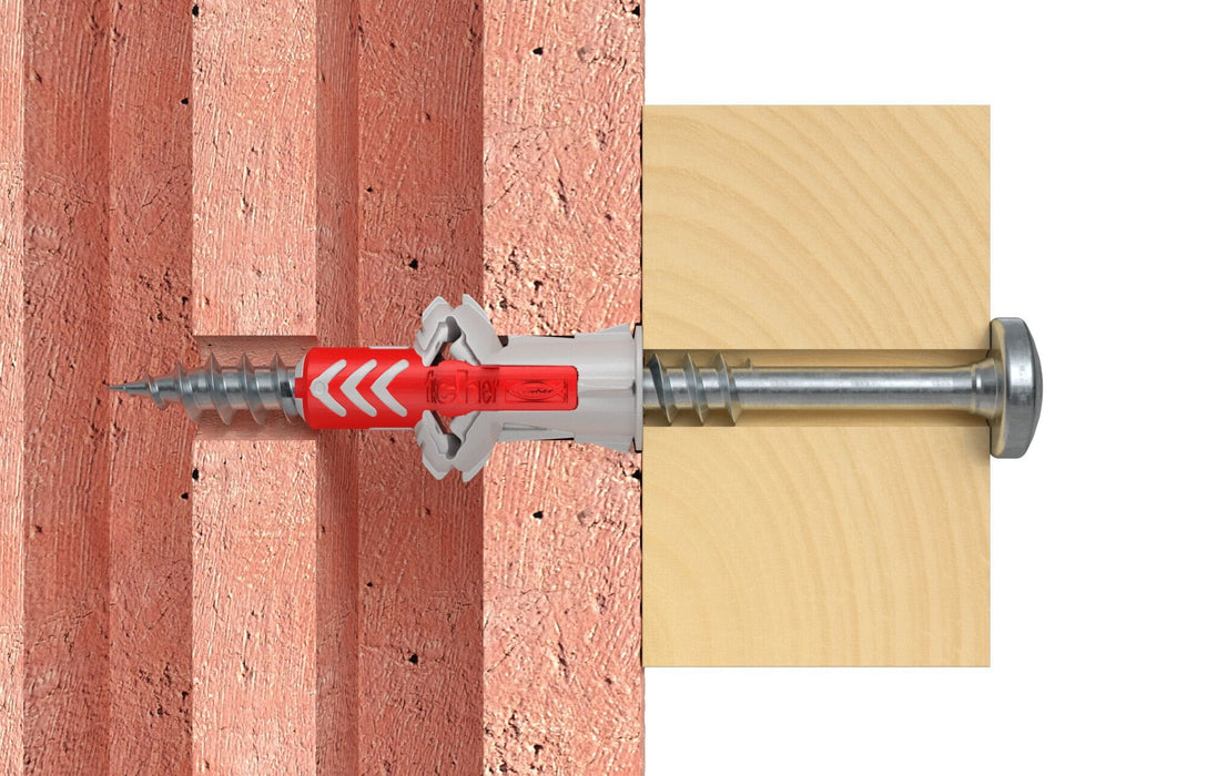 Fischer Duopower 6x30, Pasador Gris Claro/Rojo