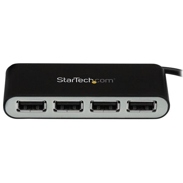 Startech.Com Concentrador Ladrón Usb 2.0 De 4 Puertos Con Cable Integrado Hub Portátil Usb 2.0 De 4 Puertos Alimentado Por El Bus Hub 4 X Usb 2.0 Sobremesa