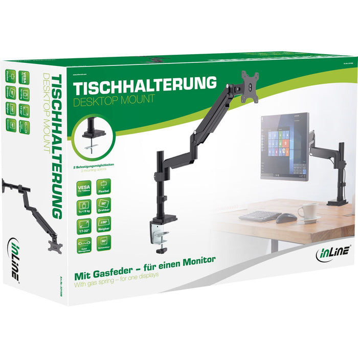Soporte De Escritorio Inline Con Elevador Móvil Para Tv/Pantallas De Hasta 82 Cm 32" Máx. 9 Kg