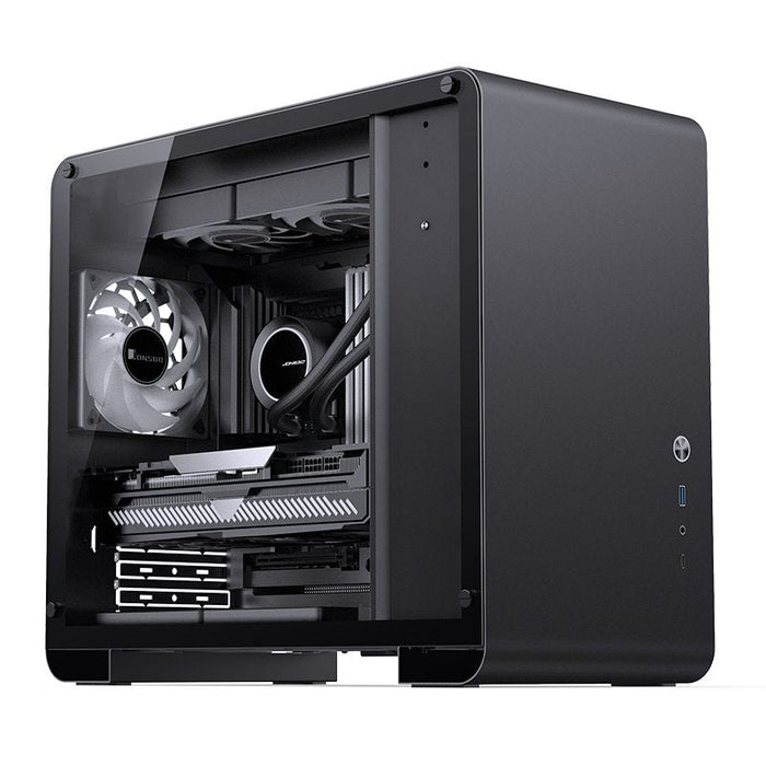 Jonsbo U4 Mini Micro-Atx-Carcasa, Tempered Glass - Negro