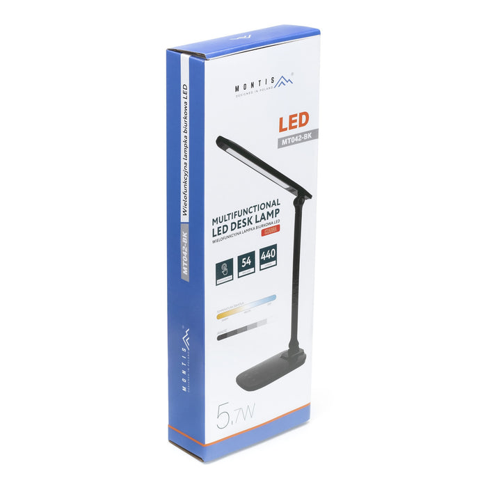 EAN 5901811409998 - Montis Lampka biurkowa wielofunkcyjna LED MT042-BK Czarna/Black lámpara de mesa 5,7 W F Negro imagen 2