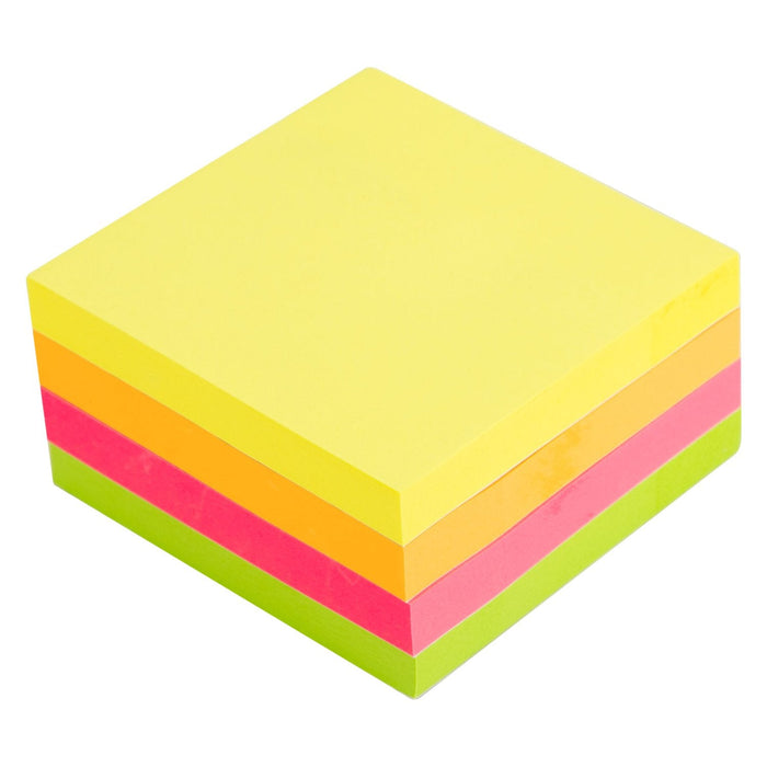 Deli Cubo Notas Adhesivas 4x100h 76x76mm Colores Surtidos Neon