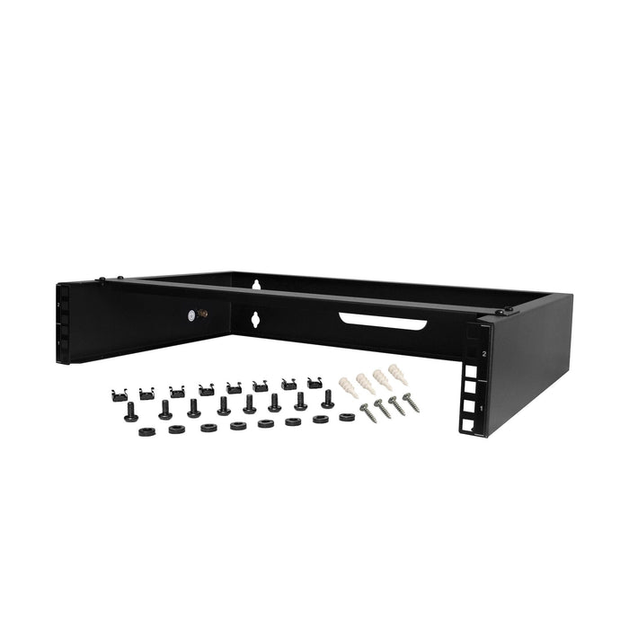 Startech.Com 2he Montaje En Pared Armario De Red Pequeño - 19 Pulgadas Patchhalter - Abrazadera De Montaje Para Fuente De Alimentación - Apto Para Montaje En Pared - Negro - 2u - 48.3 Cm (19")