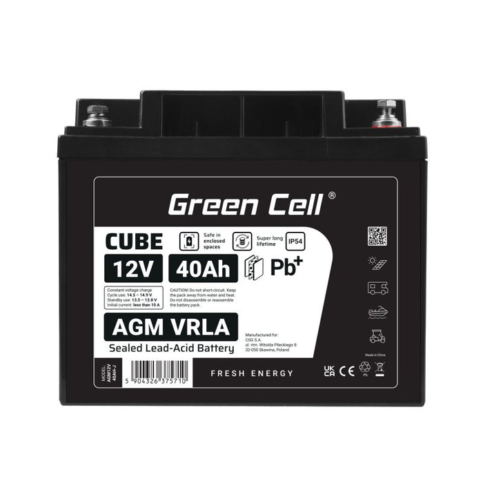 EAN 5904326375710 - Green Cell AGM12V40AH-J batería para sistema ups Sealed Lead Acid (VRLA) 12 V 40 Ah imagen 4