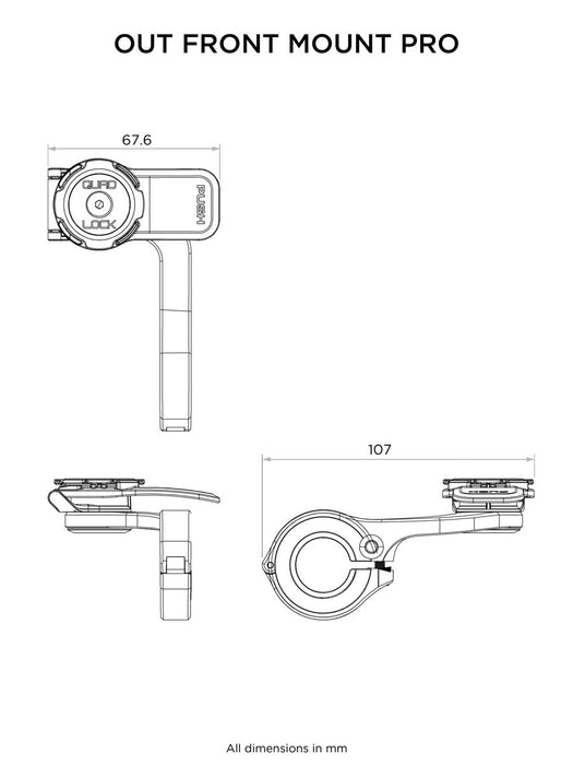 EAN 9348943121392 - Quad Lock Out Front Mount Pro Soporte pasivo Cámara de acción, Teléfono móvil/smartphone Negro imagen 7