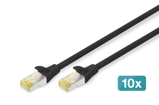 EAN 4016032468950 - Digitus DK-1644-A-0025-BL-10 cable de red Negro 0,25 m Cat6a S/FTP (S-STP) imagen 1