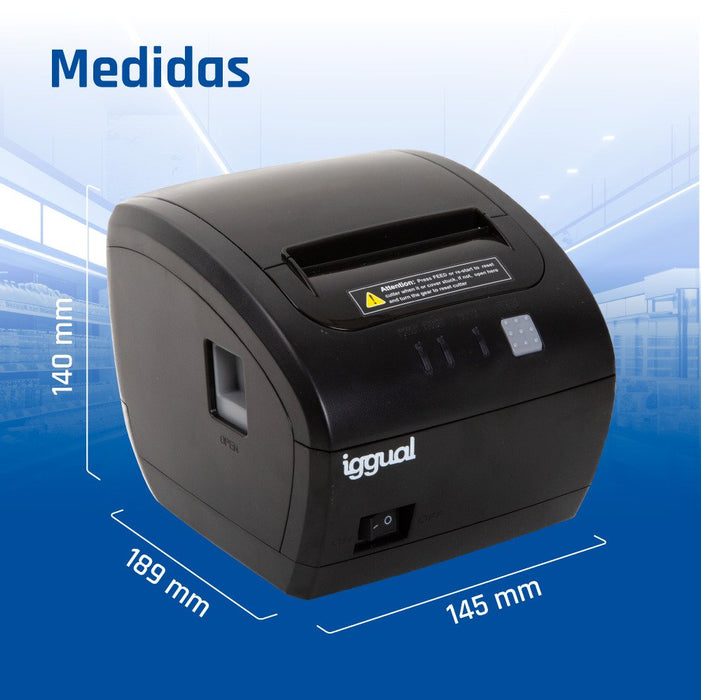 EAN 8435364319185 - iggual TP7001-1S 203 x 203 DPI Alámbrico Transferencia térmica Impresora de recibos imagen 9