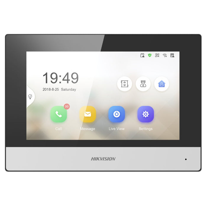 EAN 6954273691585 - Hikvision DS-KH6320-WTE1 sistema de intercomunicación de video 17,8 cm (7") Negro, Plata imagen 1