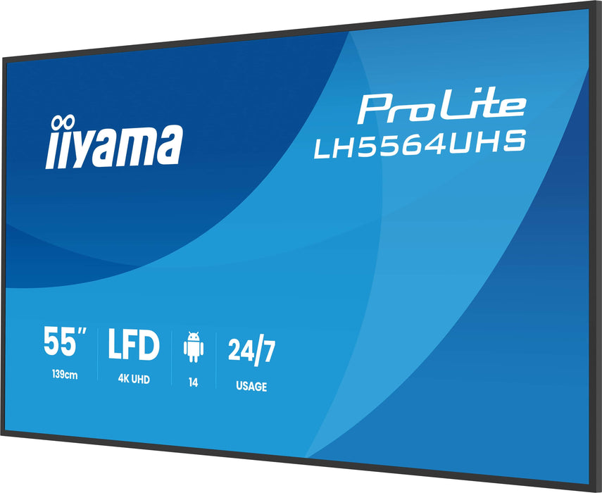 EAN 4948570125319 - iiyama LH5564UHS-B1AG pantalla de señalización Pantalla plana para señalización digital 139,7 cm (55") Wi imagen 6