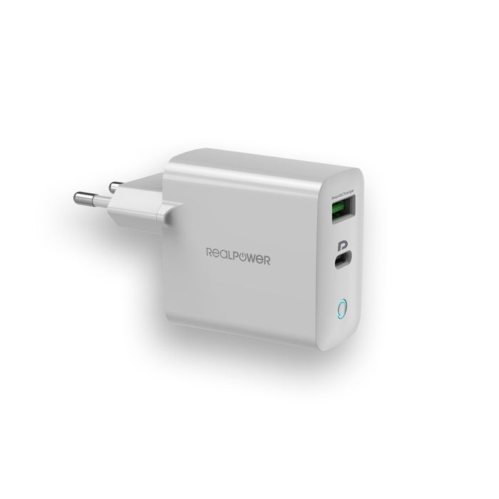 EAN 4040895008602 - RealPower PC-20 Smartphone, Tableta Blanco Corriente alterna Carga rápida Interior imagen 1