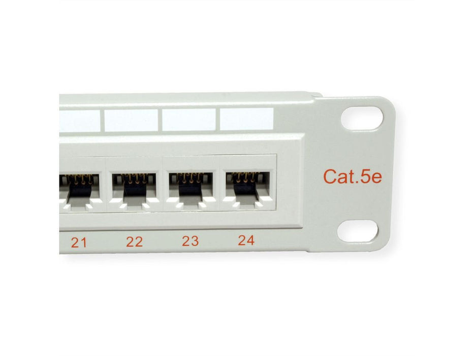 Roline Kat.5e Class D 48,26cm 19zoll-Patchpanel 24 Ports Utp Grau