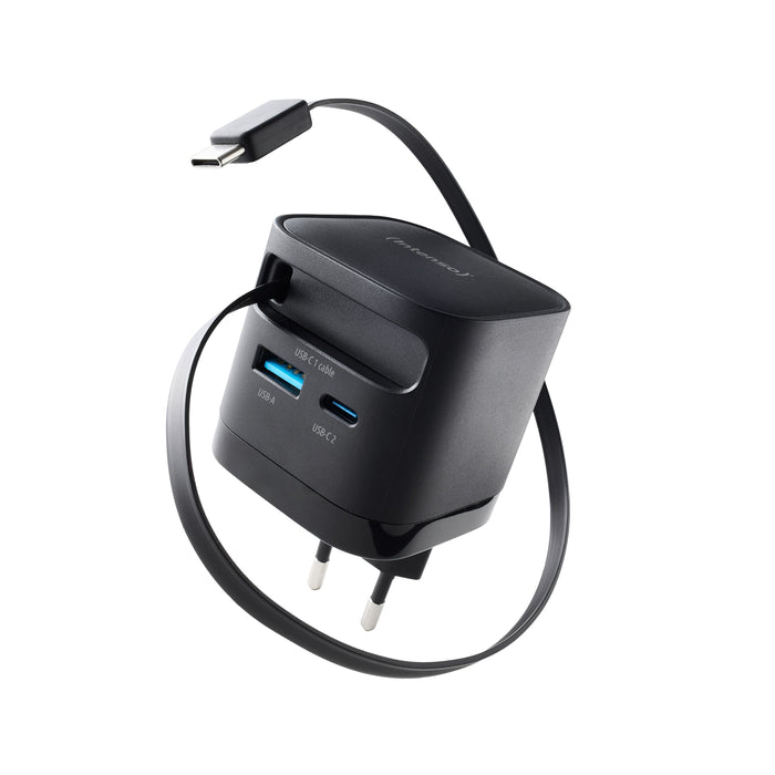 Intenso Compact Fam Charger 65w Usb-C Usb-A Negro