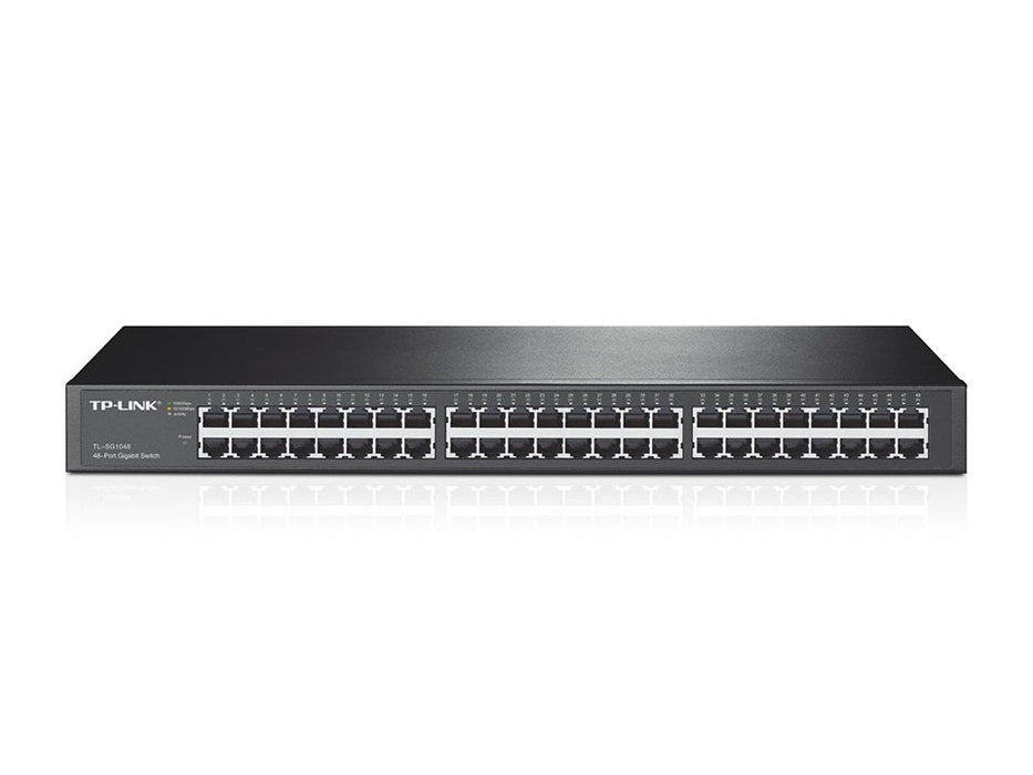 Tp-Link 48-Port Gigabit Switch 48 10/100/1000m Rj45 Ports 1u 19-Inch Rack-Mountable Steel Case