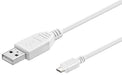 EAN 5712505502129 - Microconnect USBABMICRO1W cable USB USB 2.0 1 m USB A Micro-USB B Blanco imagen 1