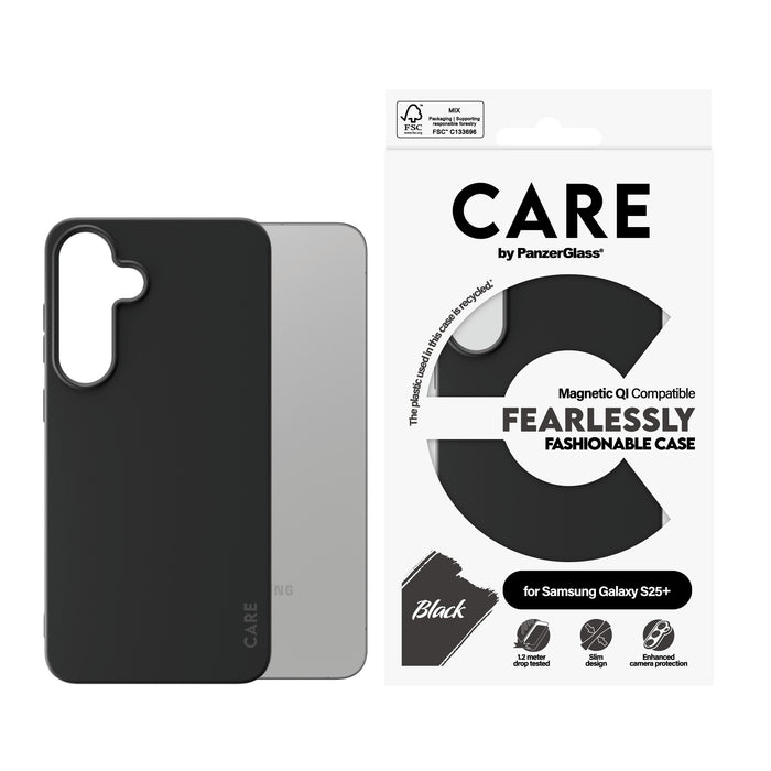 EAN 5715685016516 - PanzerGlass CARE™ by ® Case Black w. Qi Compatible Samsung Galaxy S25+ funda para teléfono móvil Negro imagen 2