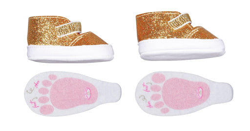 EAN 4001167710272 - Baby Annabell Shoes gold+insoles 43cm Zapatos de muñeca imagen 2