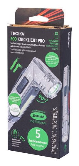 EAN 4024023202421 - TROIKA ECO KNICKLICHT PRO Gris Linterna de montaje magnético COB LED imagen 5