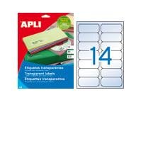 EAN 8410782100522 - APLI 10052 etiqueta de impresora Transparente imagen 1