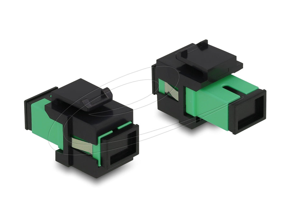 Keystone Modul Sc Simplex Buchse Zu Sc Simplex Buchse Grün   Schwarz