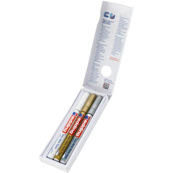 EAN 4057305020918 - Edding 780 Oro, Plata, Blanco 3 pieza(s) imagen 4