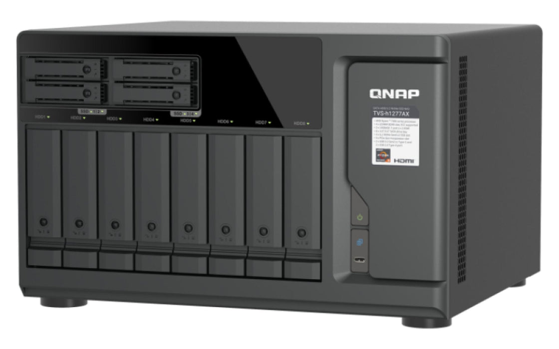 Qnap Tvs-H1277ax Nas Server 12bay 2u Iscsi Sata3 Ram 16gb Gigabit Lan