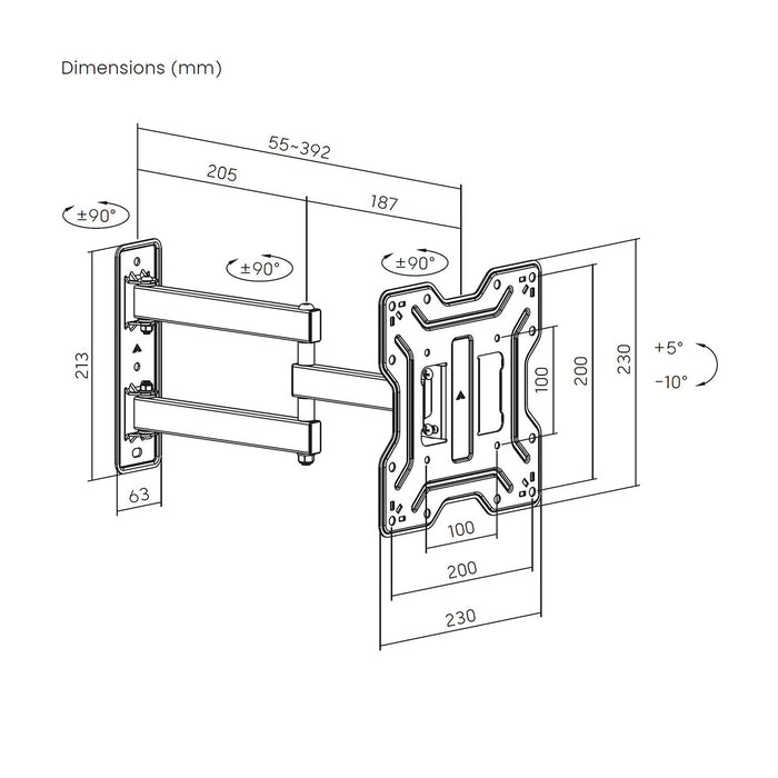 EAN 8435739904091 - AISENS WT43TSE-413 soporte para TV 109,2 cm (43") imagen 7
