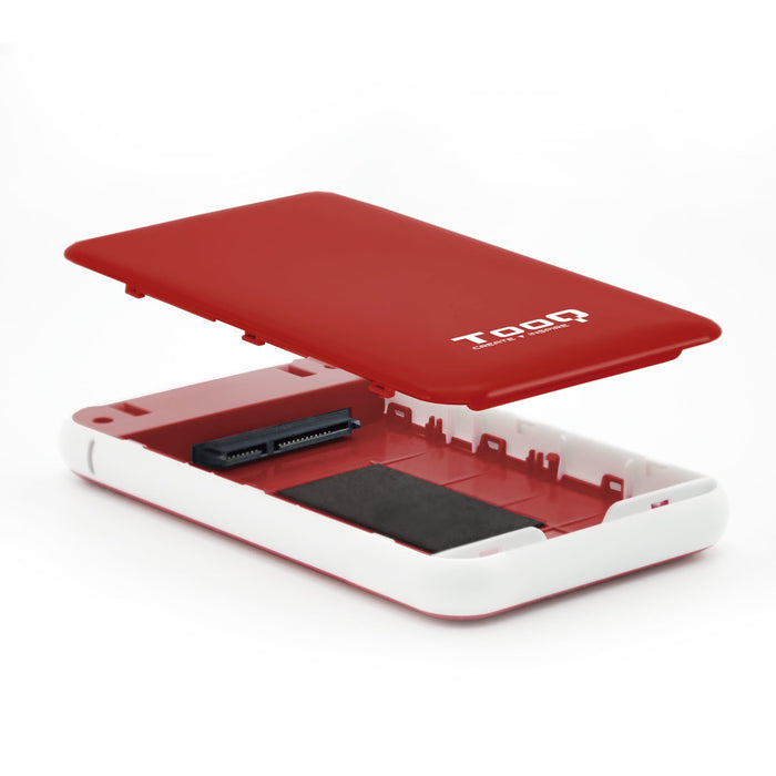 EAN 8433281008328 - TooQ TQE-2528R caja para disco duro externo Caja externa para unidad de estado sólido (SSD) Rojo 2.5" imagen 2