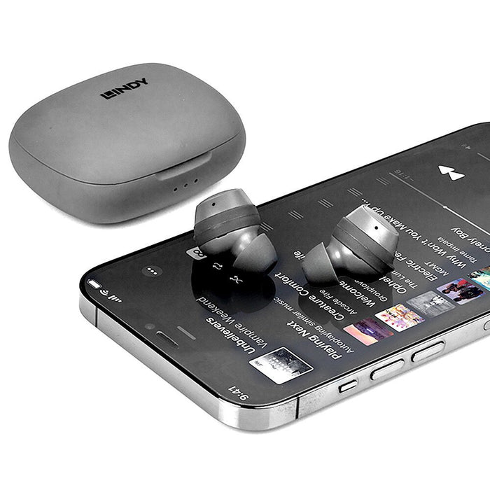 EAN 4002888731942 - Lindy LE400W Auriculares Inalámbrico Dentro de oído Música/uso diario USB Tipo C Bluetooth Gris imagen 3