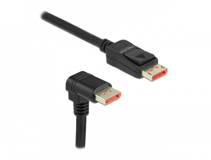 Delock Cable Displayport Macho Recto A Macho 90° Hacia Abajo En Ángulo 8k 60 Hz 3 M