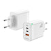 EAN 8436574708745 - AISENS ASCH-65W3P007-W cargador de dispositivo móvil Universal Corriente alterna Carga rápida Interior imagen 1