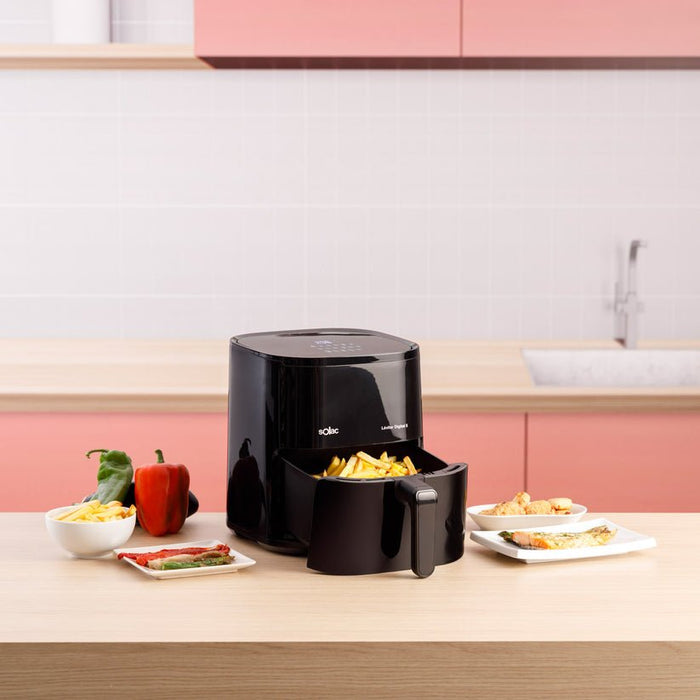 EAN 8433766720387 - Solac S97203800 freidora Sencillo 5 L Independiente 1500 W Freidora de aire caliente Negro imagen 3