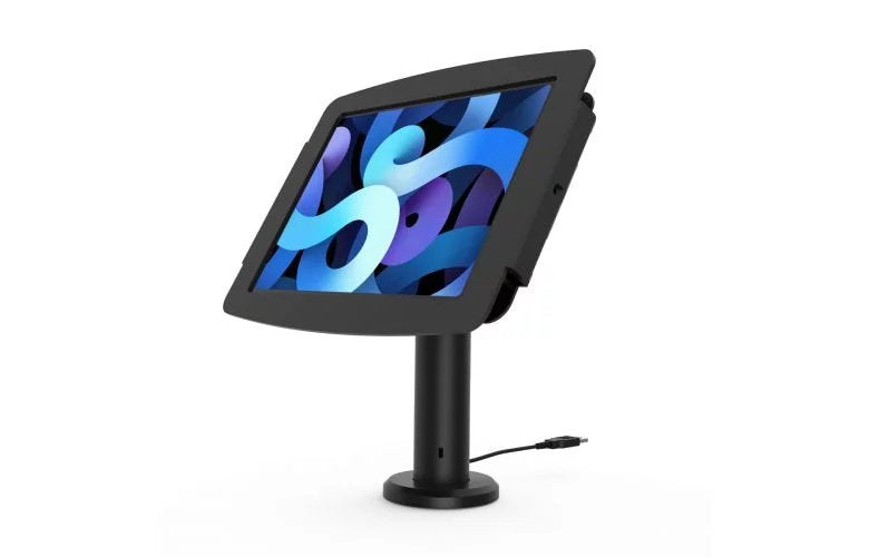 Compulocks Ipad Mini 8.3" Space Enclosure Tilting Stand 8" Base Para Pc Tablet Carcasa De Kiosco Basculante Bloqueable Aluminio De Alta Calidad Negro Tamaño De Pantalla: 8.3" De Suelo Para Apple Ipad Mini (6ª Generación)