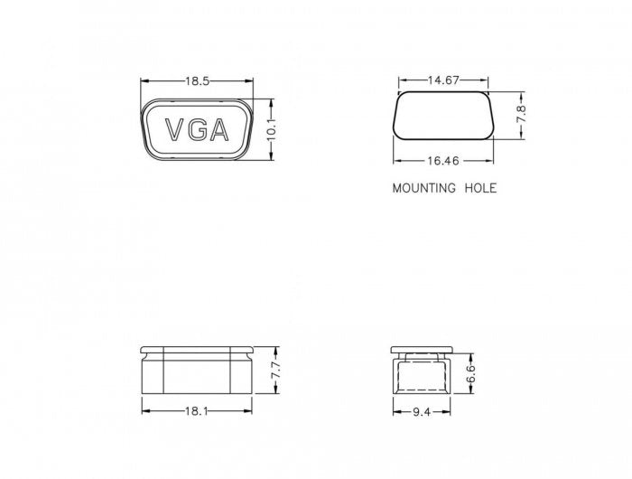 Delock Staubschutz Für Vga Und D-Sub9   D-Sub15 Buchse 10 Stück Transparent