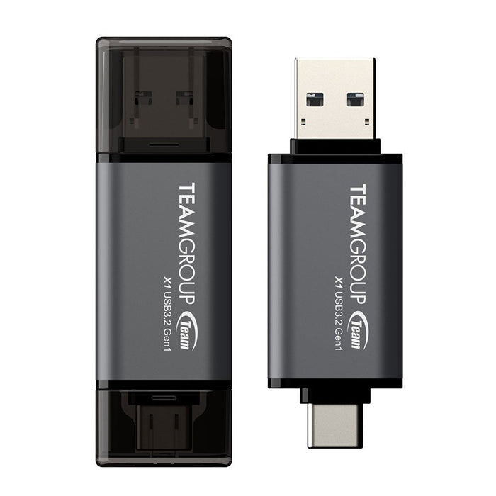 EAN 4711430803746 - Team Group X1 USB 3.2 Gen1 unidad flash USB 128 GB USB Type-A / USB Type-C 3.2 Gen 1 (3.1 Gen 1) Negro, G imagen 1