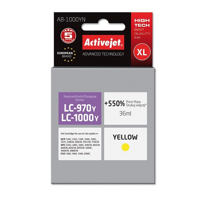 EAN 5904356292902 - Activejet AB-1000YN cartucho de tinta 1 pieza(s) Compatible Alto rendimiento (XL) imagen 1