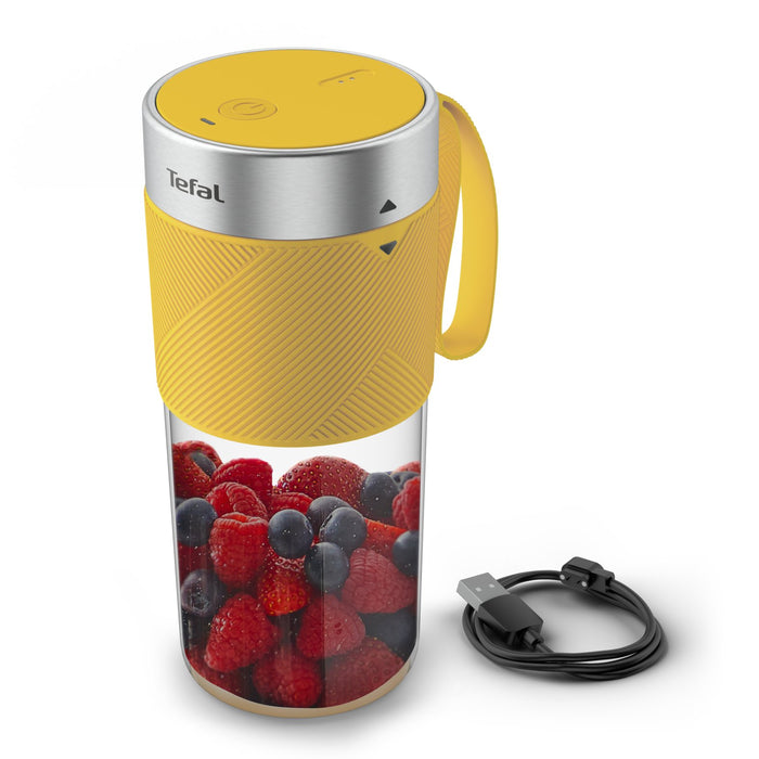 EAN 3016661178122 - Tefal Lightmix BL1C0230 licuadora 0,3 L Batidora de vaso portátil Acero inoxidable, Transparente, Amarill imagen 1