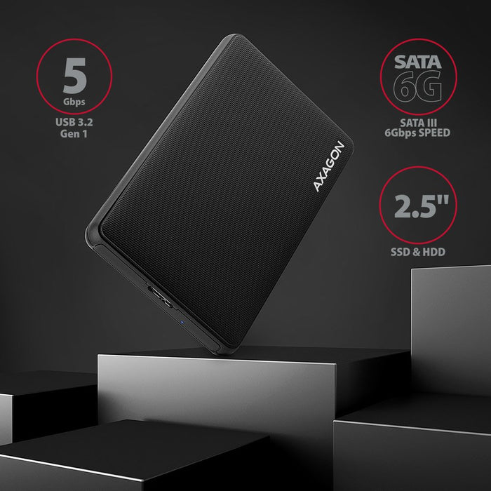 EAN 8595247905826 - Axagon EE25-SL caja para disco duro externo Carcasa de disco duro/SSD Negro 2.5" imagen 2