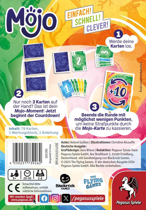 EAN 4250231739262 - Pegasus Spiele Mojo 30 min Juego De Cartas Familia imagen 4