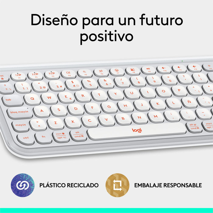 EAN 5099206127456 - Logitech 920-013069 teclado Universal Bluetooth QWERTY Español Blanco imagen 19