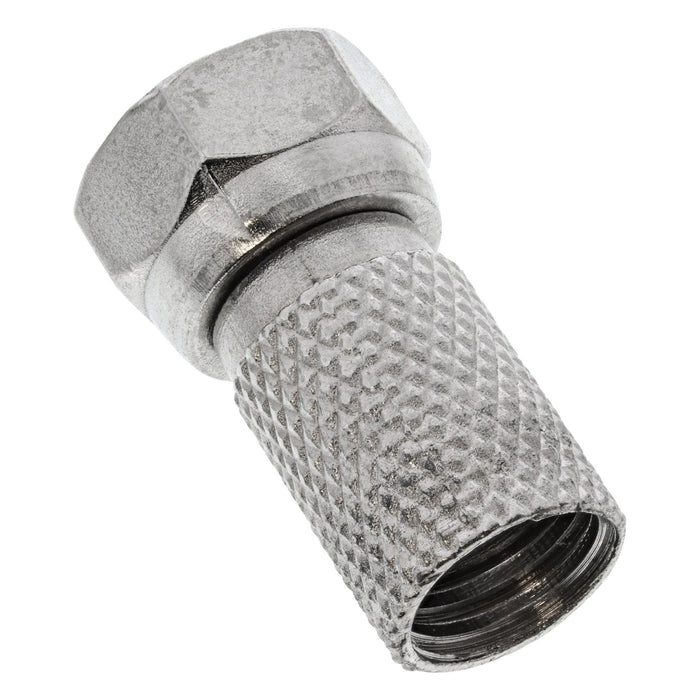 Conector Inline Tipo F-Plug Para Cable Coaxial Con Cubierta De Cable De 7 Mm