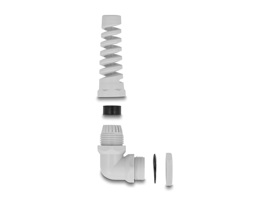 Delock 60588 Prensaestopas Con Alivio De Tensión Ángulo De 90 ° Pg16 Gris