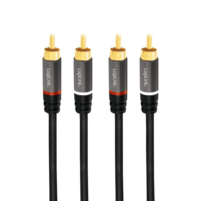 EAN 4052792052404 - LogiLink CA1203 cable de audio 1,5 m 2 x RCA Negro imagen 2