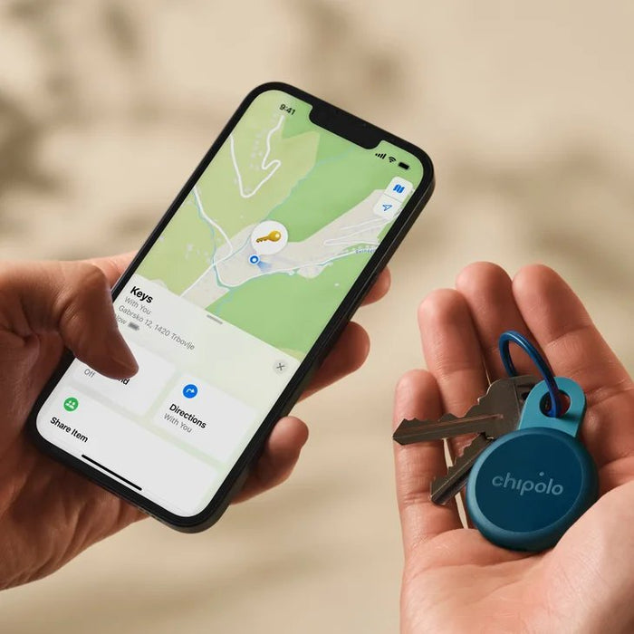Chipolo Loop  Rechargeable Tracking Tag Compatible With Apple Find My On Iphone Or Find Hub (Navy)