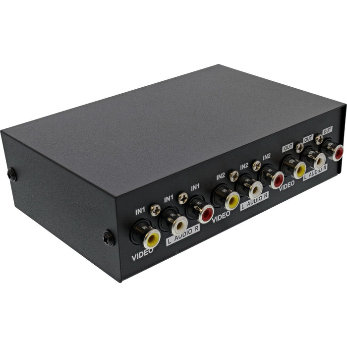 Switch Av Inline Manual De 2 Puertos, 3 Entradas/Salidas Rca
